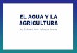 EL AGUA Y LA AGRICULTURA - agua.org.mx · NO SOMOS AUTOSUFICIENTES . ... directamente a las parcelas. T- TOTAL O- OXIDACION R- REDUCCION E- ESTABILIZACION A- ACELERADA . …