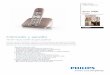 Timbre visual, sonido de gran potencia - Support … · Philips SoClear Teléfono inalámbrico Serie 5000 Champagne XL5901C Cómodo y sencillo Timbre visual, sonido de gran potencia