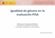 Igualdad de género en la evaluación PISA - mecd.gob.es · Igualdad de género en la evaluación PISA . Montserrat Gomendio Kindelan . Secretaria de Estado de Educación, Formación