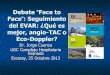 Debate Face to : Seguimiento del EVAR: ¿Qué es -TAC o Cuenca_ Debate.pdf · Debate “Face to Face”: Seguimiento del EVAR: ¿Qué es mejor, angio-TAC o Eco-Doppler? Dr. Jorge