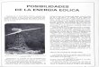 POSIBILIDADES DE LA ENERGIA EOLICA - mapama.gob.es · de hélices de alta velocidad y de 0,30 para rotores múltiples de baja velocidad (molino de viento para ... Las velocidades