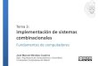 Tema 3: Implementación de sistemas combinacionales · 3 FC tema 3: Implementación de sistemas combinacionales versión 12/09/14 Dispositivo que realiza físicamenteuna función