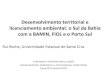 Desenvolvimento territorial e licenciamento ambiental: o ... · licenciamento ambiental: o Sul da Bahia com a BAMIN, ... •Relevo, sub-solo e solo, hidrografia, vegetação, paisagem