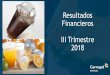 Resultados Financieros III Trimestre 2018carvajalempaques.com/wp-content/uploads/2018/11/2018-ResultadosC... · La relación de Capital de trabajo/Ingresos (12 meses) a septiembre-17