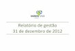 Relatório de gestão 31 de dezembro de 2012 - OuremViva · Relatório de Gestão – 31 de dezembro de 2012 Página 12 de 85 Repartição dos gastos líquidos da estrutura administrativa