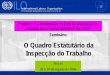 Projecto - Comunidade dos Países de Língua Portuguesa ... direitos e deveres 5. Métodos gerais de inspecção 6. Relatórios. ... condições de trabalho e à protecção dos 