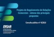 Projeto de Regulamento de Relações Comerciais - síntese ... · 3 Enquadramento legal e estatutário Artigo 11.º dos Estatutos ERSAR Compete à ERSAR elaborar e aprovar regulamentos