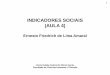 INDICADORES SOCIAIS (AULA 4) - Ernesto Amaral · Construção de índices de desigualdade e desenvolvimento ... plano de saúde ... desigualdade de distribuição de renda