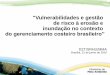 Vulnerabilidades e gestão de risco à erosão e inundação no … · • Atlas de Erosão e Progradação do Litoral Brasileiro (MMA 2006) - estudo sistemático de toda a costa