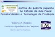 Cultivo de palmito pupunha no Estado de São Paulo: Peculiaridades e Tecnologia de ... · 2011-10-18 · um Kc=1,00 para as condições climáticas da região de Ilha Solteira/SP