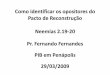 Como identificar os opositores do Pacto de Reconstrução Neemias …pibpenapolis.com.br/adm/pdf/pdfs_66.pdf · Neemias 2.19Neemias 2.19--2200 Pr. Fernando Fernandes PIB em Penápolis