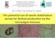 The potential use of waste stabilization ponds for biofuel ... · Lagoas de Estabilização INTRODUÇÃO . Pós-tratamento de lagoas de estabilização para remoção da biomassa