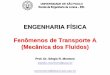 ENGENHARIA FÍSICA Fenômenos de Transporte A (Mecânica …sistemas.eel.usp.br/docentes/arquivos/5022779/LOM3212/AULA 7 - FT... · O conduto é dito forçado quando o fluido que