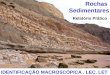 Rochas - geomuseu.ist.utl.pt praticas... · Relatório Prático IDENTIFICAÇÃO MACROSCÓPICA . LEC. LET. ... (+ dolomite no caso do calcário dolomítico e eventual pigmentação