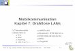 Mobilkommunikation Kapitel 7: Drahtlose LANs · PSF (PLCP Signaling ... Schutz der Felder signal, service und length, x16+x12+x5+1 128 16 8 8 16 variabel Bits Synchronisation SFD