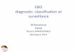 EBO diagnostic -classification et surveillance Diagnostic, classification et...protocole de Seattle •En as d’EBO out (< 3 m) ou en languettes : 2 à 4 biopsies tous les centimètres