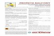 PROTECH BALCONY 2 - sicasrl.net BALCONY 2.pdf · -Applicare con spazzolone +5/+300C -rimuovere I'eccesso con panno asciutto o impregnato ... Tenere Iontano da fiamme libere e fonti