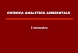 CHIMICA ANALITICA AMBIENTALE - people.unica.itpeople.unica.it/...Analitica-Ambientale-1-Presentazione_2018-19.pdf · CHIMICA ANALITICA AMBIENTALE I semestre. CHIMICA ANALITICA Testi