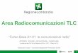 Area Radiocomunicazioni TLC - ccv-bg.it · Area Radiocomunicazioni TLC “Corso Base A1-01 le comunicazioni radio” Ambito: locale, provinciale, regionale Conforme alla D.G.R. 14