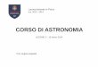 CORSO CORSO DI ASTRONOMIA ASTRONOMIA - Angelo … · il 21 marzo ( equinozio di primavera ) e il 23 settembre ( equinozio d’autunno ). Il ritmo delle stagioni Il 21 giugno il sole