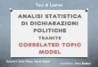 ANALISI STATISTICA DI DICHIARAZIONI POLITICHEassociazionerospo.org/wp-content/uploads/2011/04/Slides_tesi_CTM... · ANALISI STATISTICA DI DICHIARAZIONI POLITICHE TRAMITE CORRELATED
