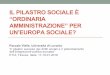 “ORDINARIA AMMINISTRAZIONE” PER IL PILASTRO SOCIALE …SOCIAL+PILLAR... · efficacia diretta • La legislazione sociale europea prevale sulla legislazione sociale nazionale il