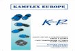 GASKETS - kamflexeurope.com · a 1¼”, sono rinforzate con anello in acciaio INOX AISI 430. TEMPERATURA MASSIMA DI ESERCIZIO Polipropilene: 100° C Resina acetalica: 80° C 