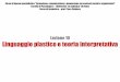 Lezione 10 Linguaggio plastico e teoria interpretativa · La semiotica plastica Equilibrio Direzione di lettura La “direzione di lettura” delle immagini Poichéun dipinto si “legge”da