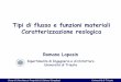 Tipi di flusso e funzioni materiali Caratterizzazione ...studenti.di3.units.it/Struttura e propriet dei sistemi complessi... · Tipi di flusso e funzioni materiali Caratterizzazione