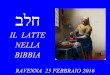 IL LATTE NELLA BIBBIA - amicizia-ebraico-cristiana-della ... · “consideravano il latte, ed i suoi derivati, una «secrezione ghiandolare puzzolente che nessun adulto dotato di