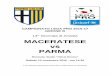 13^ Giornata di Andata MACERATESE vs PARMA file13^ Giornata di Andata Maceratese – Parma Sabato 12 novembre 2016 – ore 14.30 A cura dell’Ufficio Stampa Parma Calcio 1913 in collaborazione