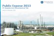 Public Expose 2013 - Chandra Asri Petrochemical · Persediaan Bahan Baku yang Stabil dan Fleksibel 6 7 . Polyolefins Olefins Styrene Monomer Butadiene Ethylene ... Ethylene Propylene