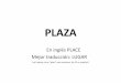PLAZA · 2015-05-21 · PLAZA En inglés PLACE Mejor traducción: LUGAR (se traduce como “plaza” para mantener las 4P en español)