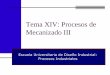 Tema XIV: Procesos de Mecanizado III - lim.ii.udc.eslim.ii.udc.es/docencia/din-proind/docs/TemaXIV.pdf · Potencia de corte 2 2 4 cc ss ... El avellanado tiene como misión preparar