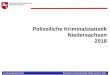 Polizeiliche Kriminalstatistik Niedersachsen 2018 · • Die Aufklärungsquote weist den zweithöchsten Stand der vergangenen zehn Jahre auf. • Die Kriminalität durch Flüchtlinge