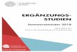 ERGÄNZUNGS STUDIEN - zls.uni-leipzig.de · ERGÄNZUNGS- STUDIEN Sommersemester 2018 Lehrangebot des Zentrum für Lehrerbildung und Schulforschung