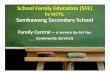 by MCYS, Sembawang Secondary School · PendidikanKehidupanBerkeluarga … • Berfokus kepada pencegahan • Usaha pendidikan untuk mengukuhkan kehidupan individu dan keluarga melalui
