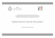 TEMAS SELECTOS DE BIOLOGÍA I - sev.gob.mx · TEMAS SELECTOS DE BIOLOGÍA I 1 SEV/DGT/08-2014 En este programa encontrará las competencias genéricas y competencias disciplinares