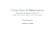 Corso Zero di Matematica - dmi.unict.itbonacini/resources/Slide/Slide-corso-zero.pdf · Teoriadegliinsiemi Gliinsiemisiindicanoconleletteremaiuscole. Perdirecheunelementoa appartieneadAscriviamoa∈A