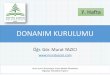 DONANIM KURULUMU - Murat YAZICImuratyazici.com/wp-content/dersler/donanim/Hafta7.pdf · - Bütün donanım birimleri arızalansa maliyeti kadar zarar verir, fakat sabit disk arızalandığında