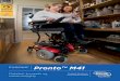 Invacare Pronto™ M41 · Egenskaber og tilbehør Sædetilt Det 30° elektriske sædetilt med glidende tyngdepunkt, giver mulighed for at opnå en behagelig og afslappende sidde-