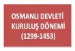 OSMANLI DEVLETİ KURULUŞ DÖNEMİ (1299-1453)ž... · SİYASİ GELİŞMELER padişah Hukuki düzenlemelerinden ... 3 TRABLUSGARP-1551 PREVEZE-1538 CERBE-1560 Akdeniz Türk gölü
