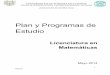 Plan y Programas de Estudio - fcfm.unach.mx · universidad autÓnoma de chiapas centro de estudios en fÍsica y matemÁticas bÁsicas y aplicadas licenciatura en matemÁticas página