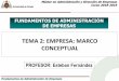 FUNDAMENTOS DE ADMINISTRACIÓN DE EMPRESAS · Máster en Administración y Dirección de Empresas Curso 2018-2019 Fundamentos de Administración de Empresas Universidad de Oviedo