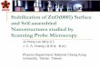 Stabilization of ZnO(0001) Surface and Self-assembled ...colloquium/2010F/Jung-Chun_Huang_lecture notes.pdf · Stabilization of ZnO(0001) Surface and Self-assembled Nanostructures