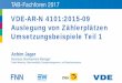 VDE-AR-N 4101:2015-09 Auslegung von Zählerplätzen ... · Achim Jager . Business Development Manager . Smart Metering, Elektromobilität, Energiemanagement - und Speichersysteme