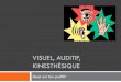 Visuel, auditif, kinesthésiquecybersavoir.csdm.qc.ca/andreeannedespard/files/2016/09/audio-visuel... · Les visuels Le visuel utilise une mémoire eidétique, c’est-à-dire qu’il