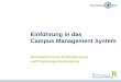 Einführung in das Campus Management System - fu-berlin.de · Campus Management System Zentraleinrichtung Studienberatung und Psychologische Beratung. 2 Inhalt 1. FU-Account 2. Campuscard