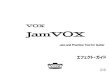 JamVOX Effect guide - korguser.netkorguser.net/jamvox/downloads/JamVOX_FX_J3.pdf · 次に各アンプ・モデルについて説明しましょう。 1. vox ac15 素晴しいサウンドの1962年製vox