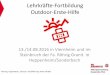 Lehrkräfte-Fortbildung Outdoor-Erste-Hilfe · Team 2 (kreativ-pragmatische Lösung des Transportproblems/Nutzung vorhandener Ressourcen) Bildungseinrichtung Bergstraße-Pfalz . Team
